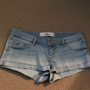 Hollister light blue denim shorts